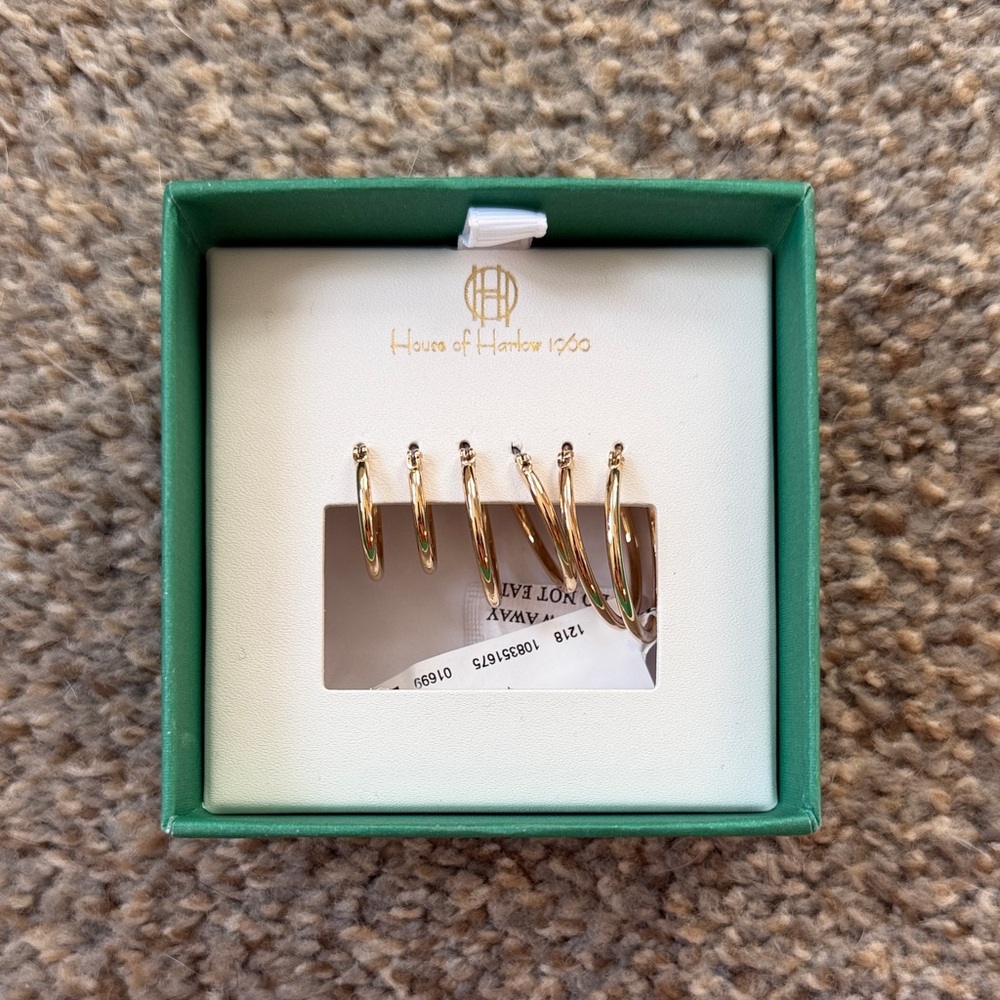 House of Harlow 1960 Gold Hoop Earrings Collection